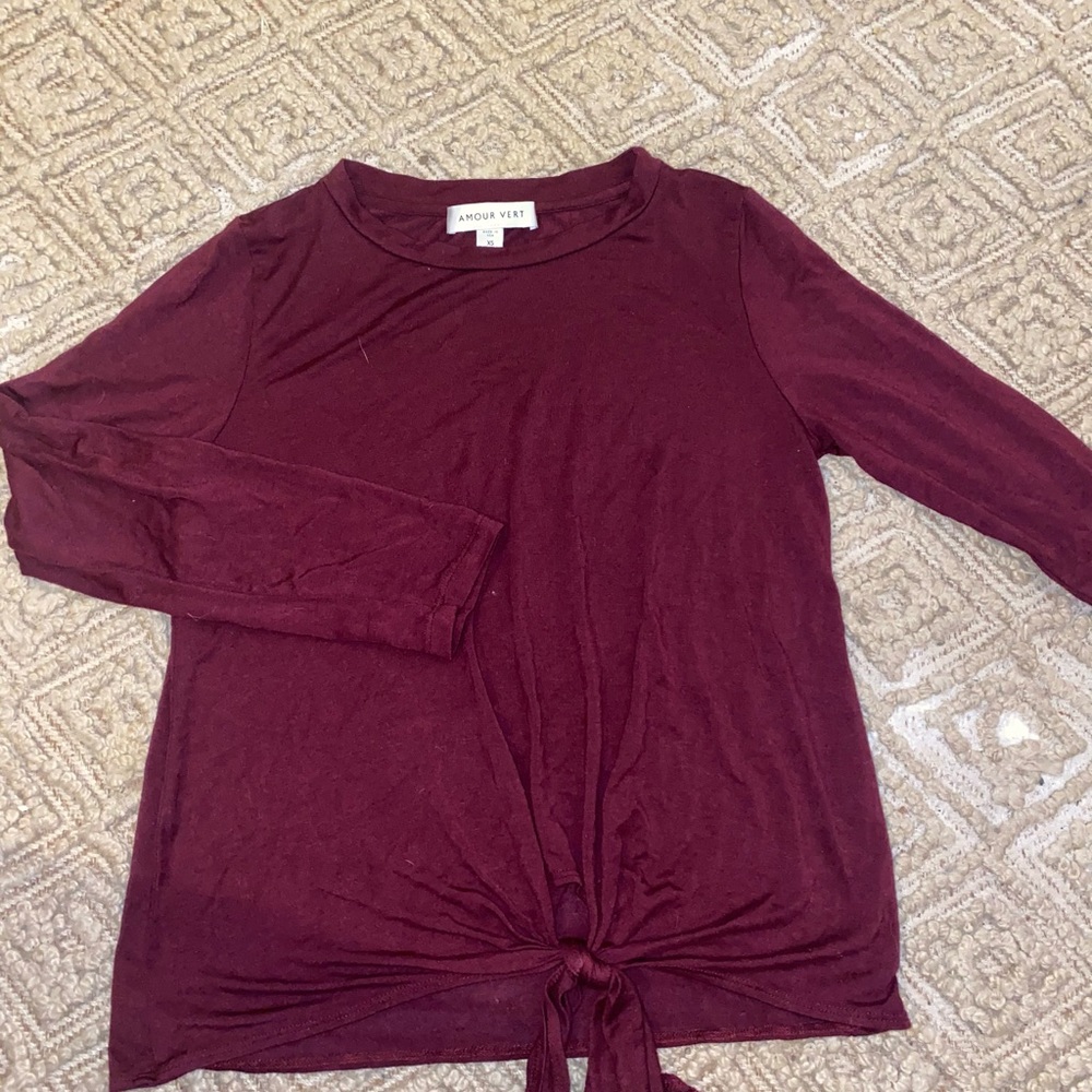 Amour Vert - Maroon long sleeve